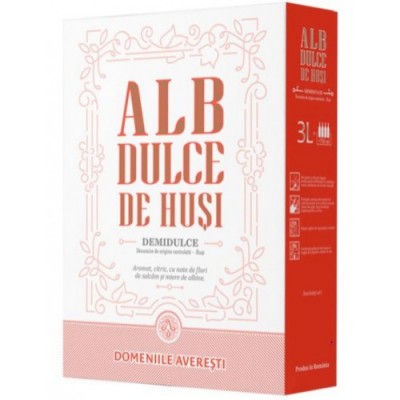 Alb Dulce de Husi Bag-in-box 3L Domeniile Averesti